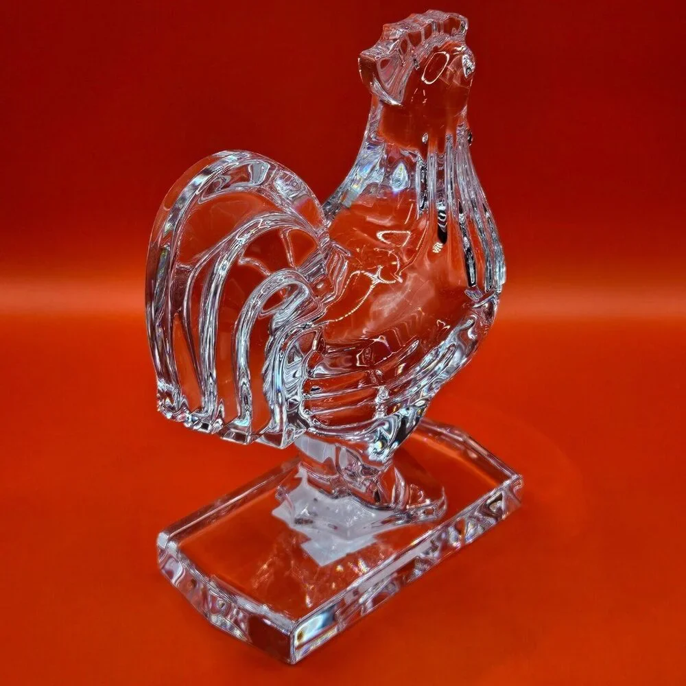 Waterford Rooster Sculpture‎ Lead Crystal 6.25